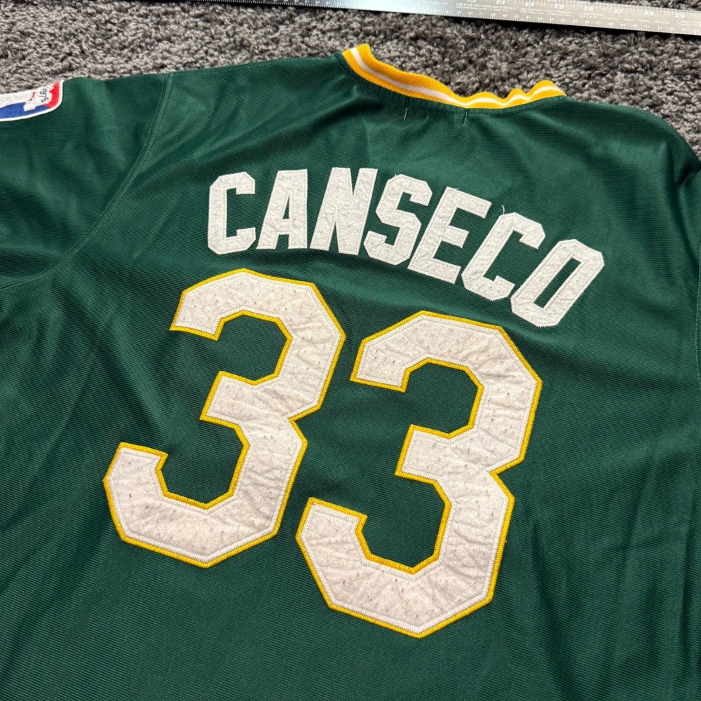 Vintage Mitchell & Ness Oakland Athletics Jersey Mens Green Excellent Canseco 40